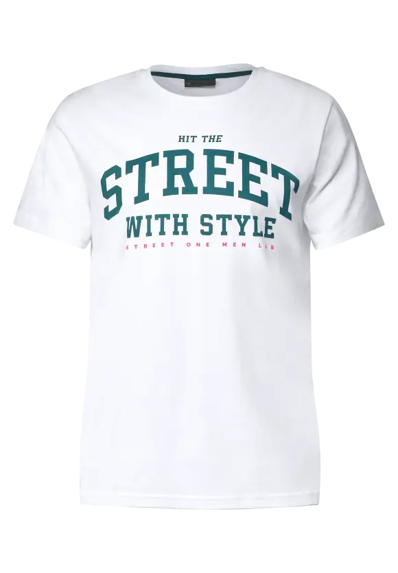 T-Shirt mit Frontprint - White