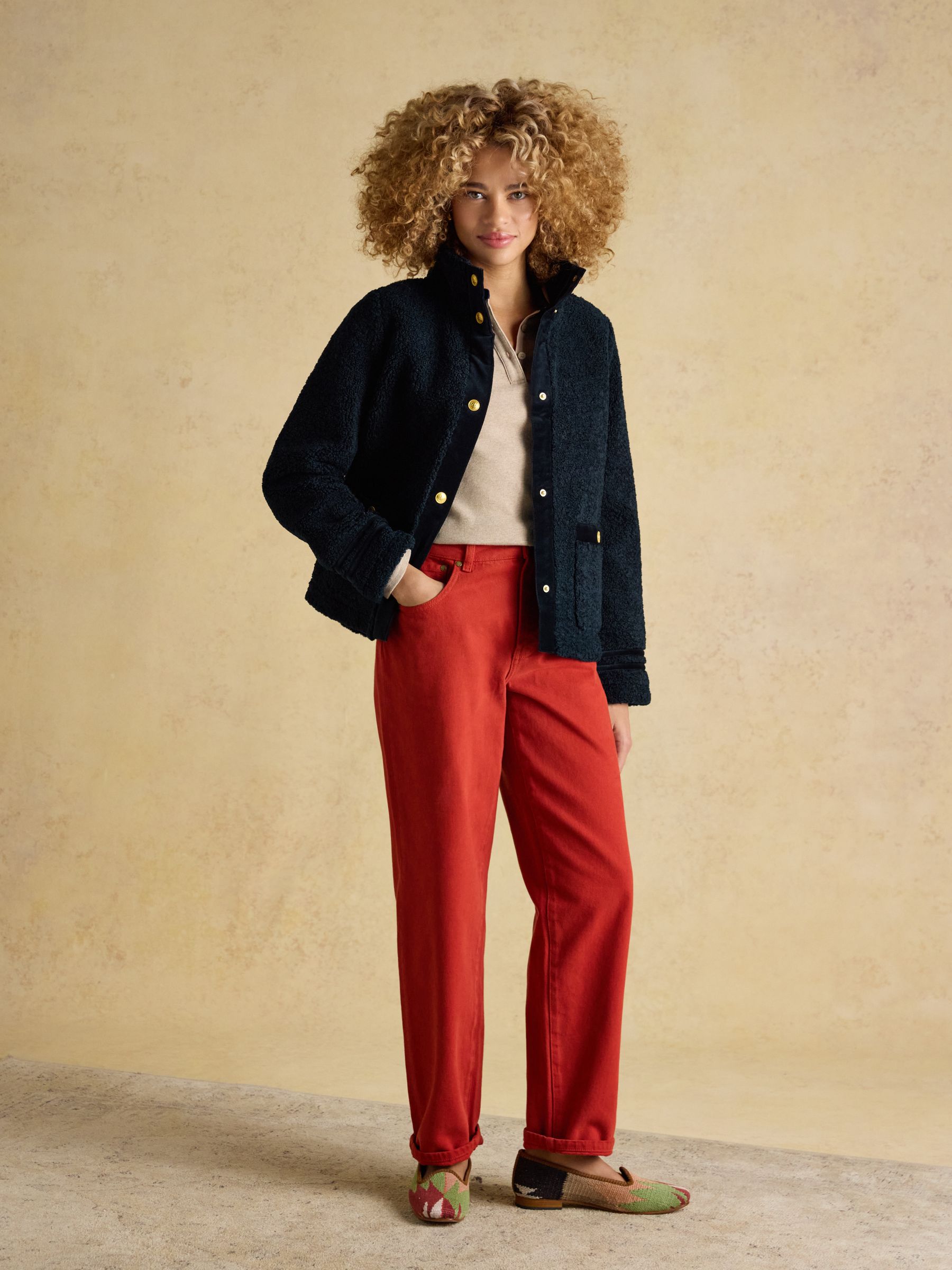 Donkerblauw - Joules Fleur Fleece Jacket