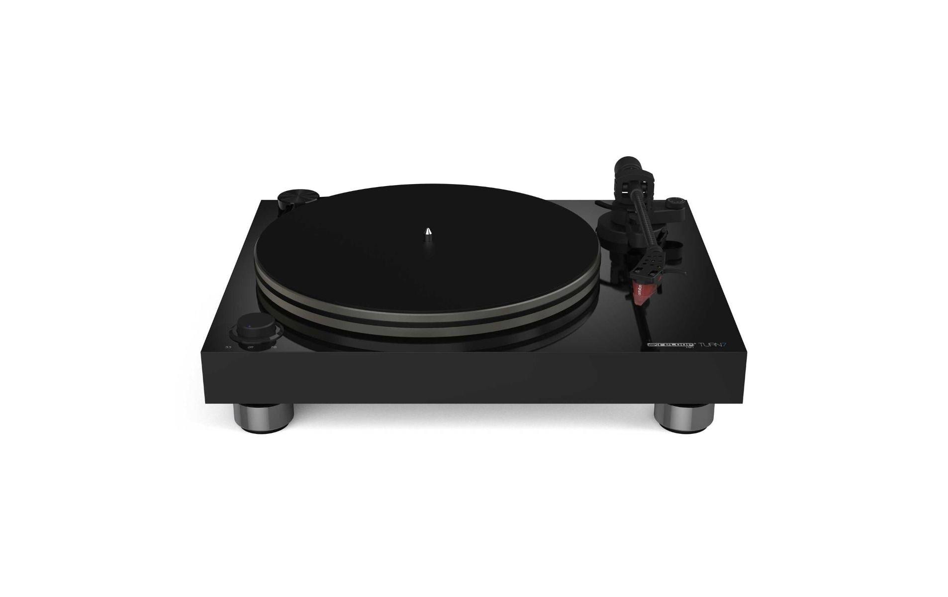 Plattenspieler HiFi Turn7 Schwarz<br>Hochwertiges USB-Plattenspielersystem mit Riemenantrieb