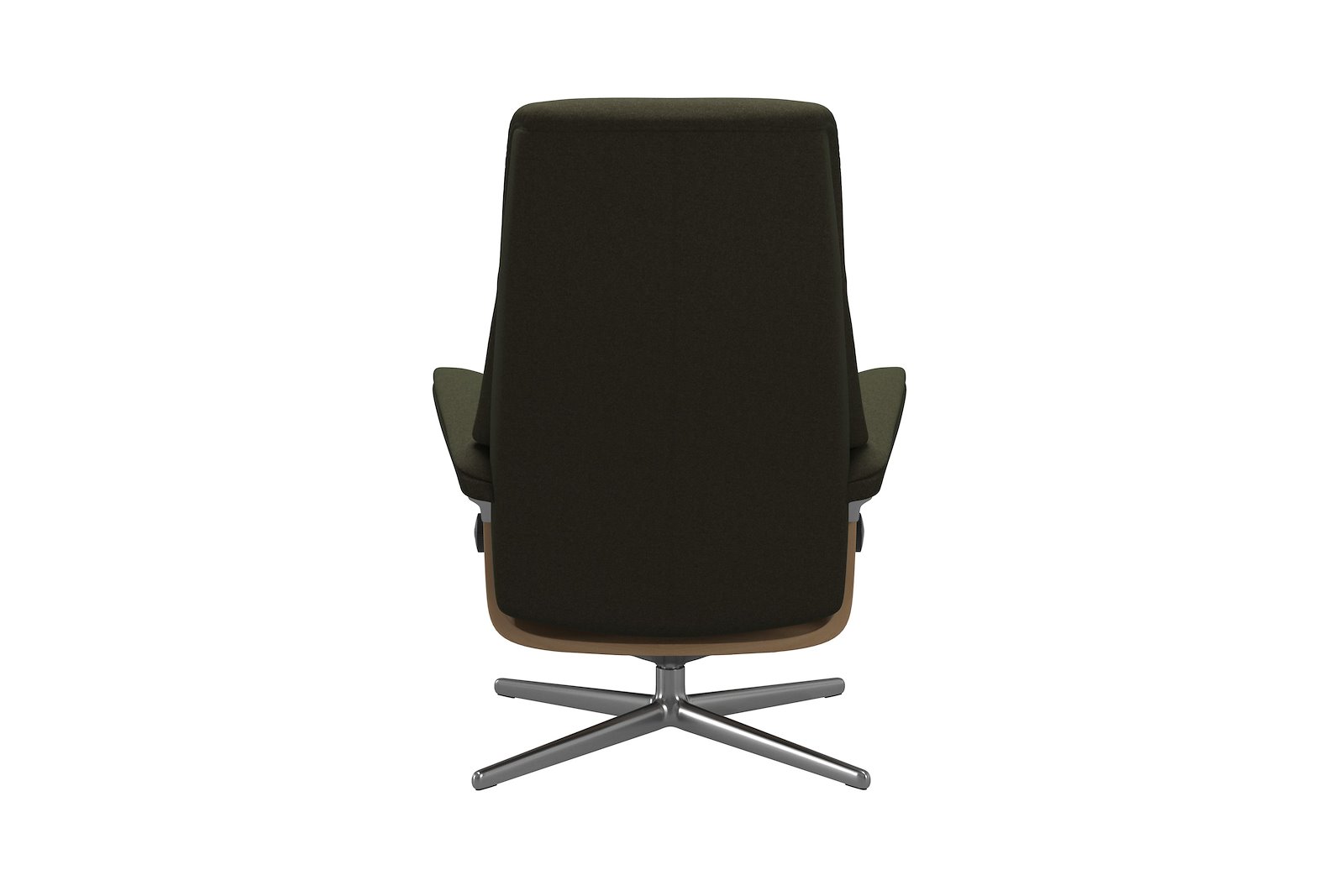View lenestol Tekstil Calido Green – Cross understell – Alu – Eik  - Medium