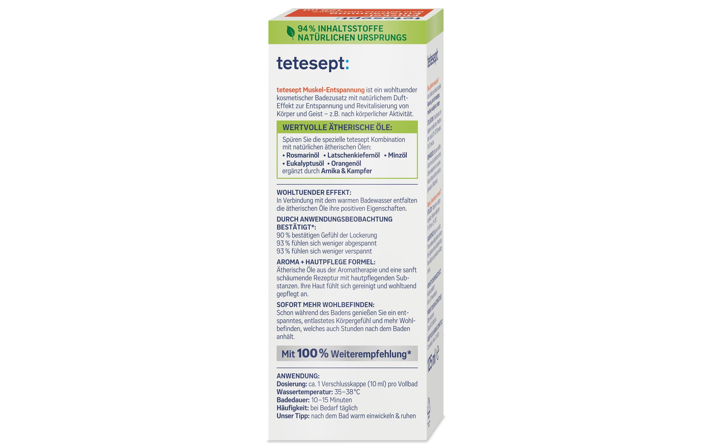 Gesundheitsbad Muskel-Entspannung 125 mlRevitalisierend und entspannend