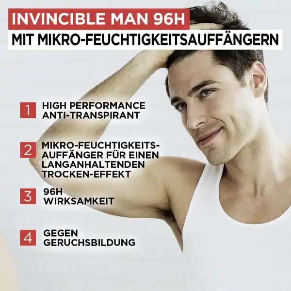 Deospray Invincible Man 96H