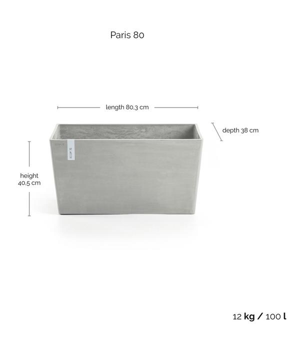 Ecopots Kunststoff-Kasten Paris, rechteckig