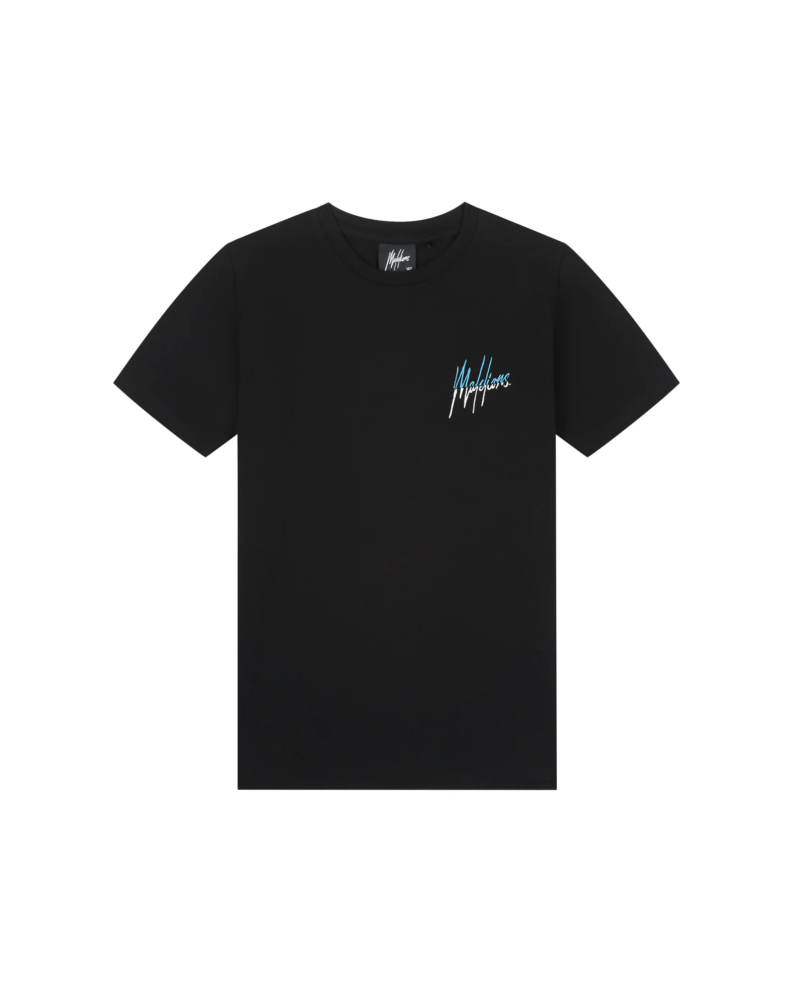 Malelions Junior Split T-shirt Kids Zwart/Blauw