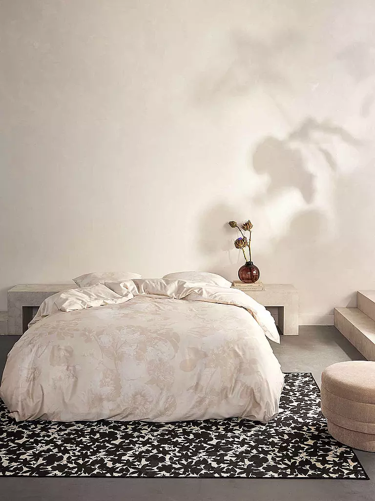 ESSENZA Satin Bettwäsche FLOOR 70x90cm/140x200cm Oyster hellgrau