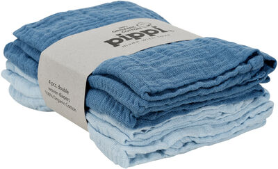 Pippi Musselinteppe 4-pack, Baby Blue