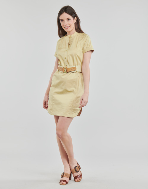 Lauren Ralph Lauren - HILSHEN-SHORT SLEEVE-DAY DRESS Beige