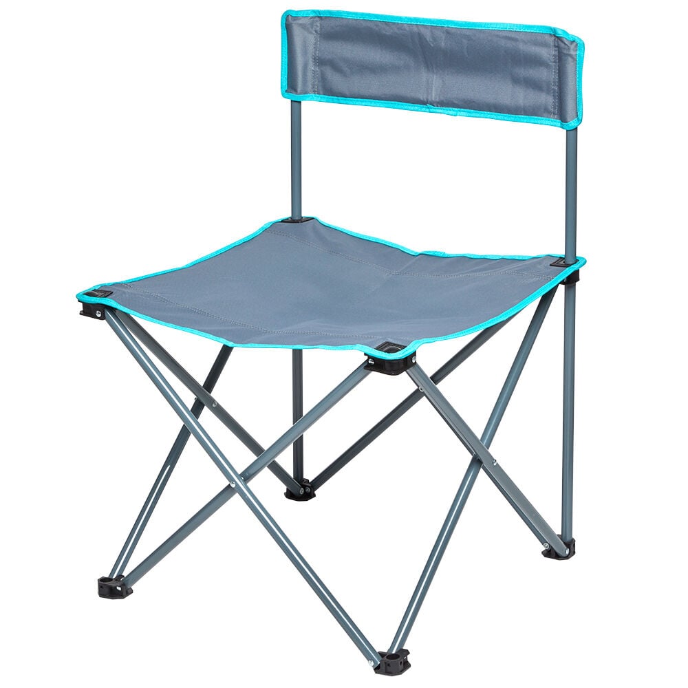Chaise pliante pour la pêche gris bleu