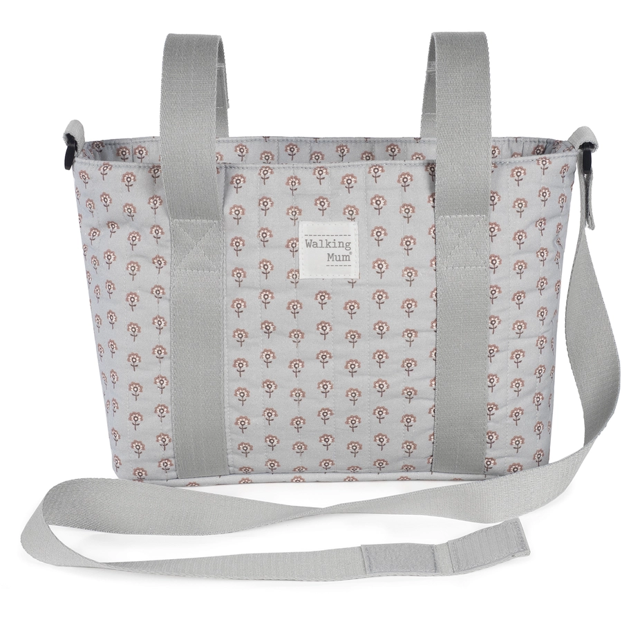 Walking Mum Crossbody Tasche Indian Lotus grau