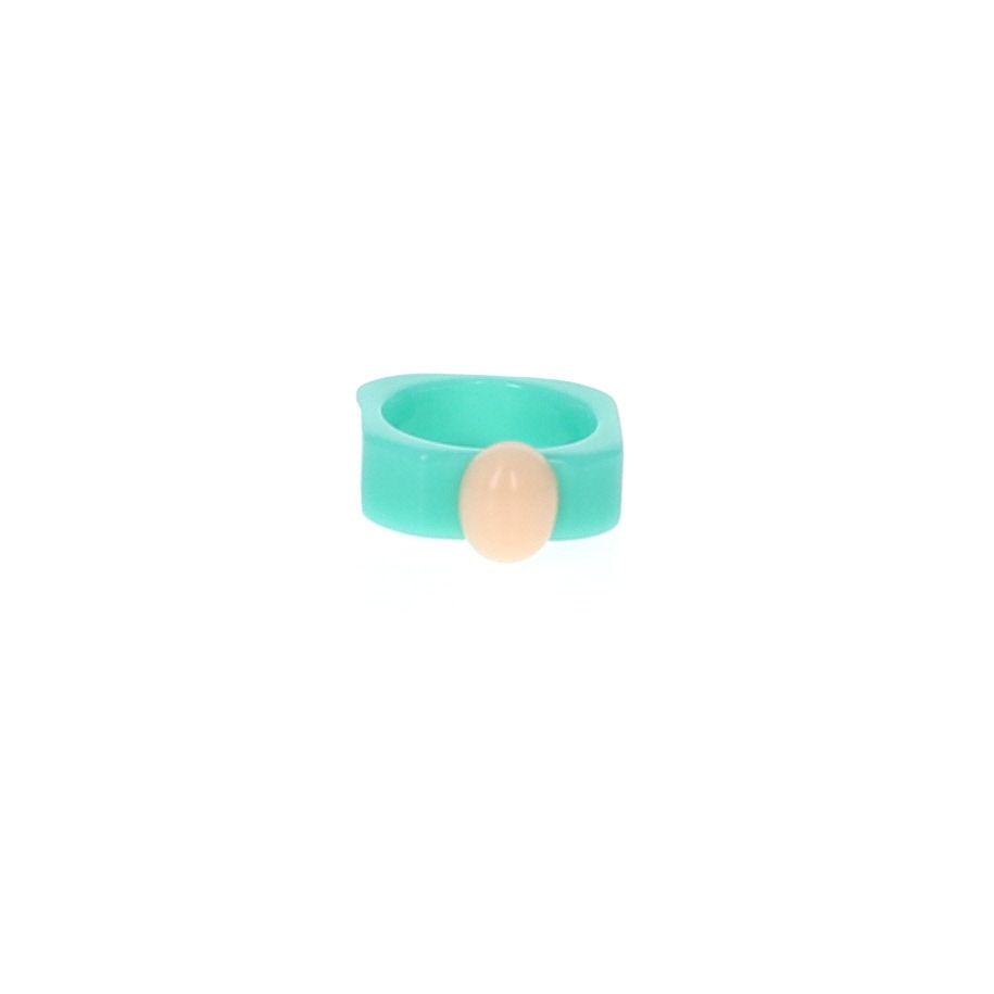 Bague pastel bleu et rose Roodoudou