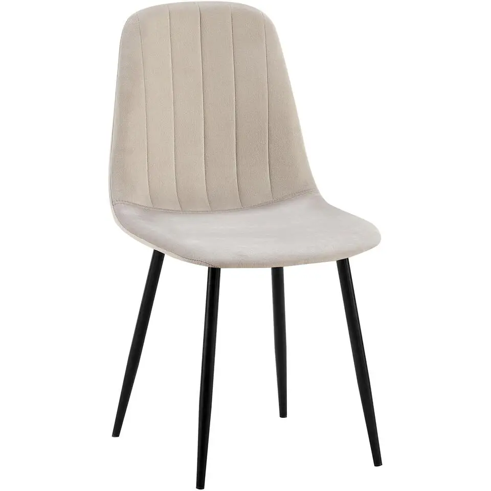 CLP Eetkamerstoel Baxter zwart Frame - Metaal - grijs