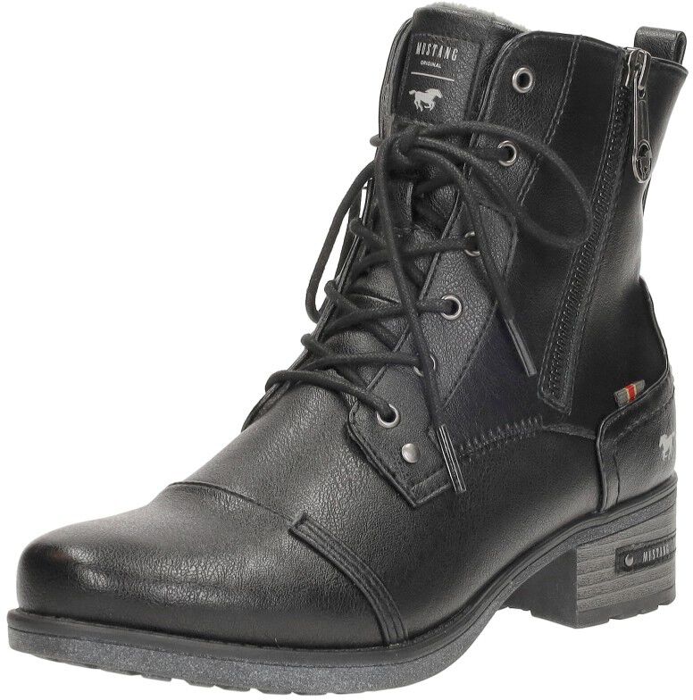 Mustang Veterschoenen Hoog zwart