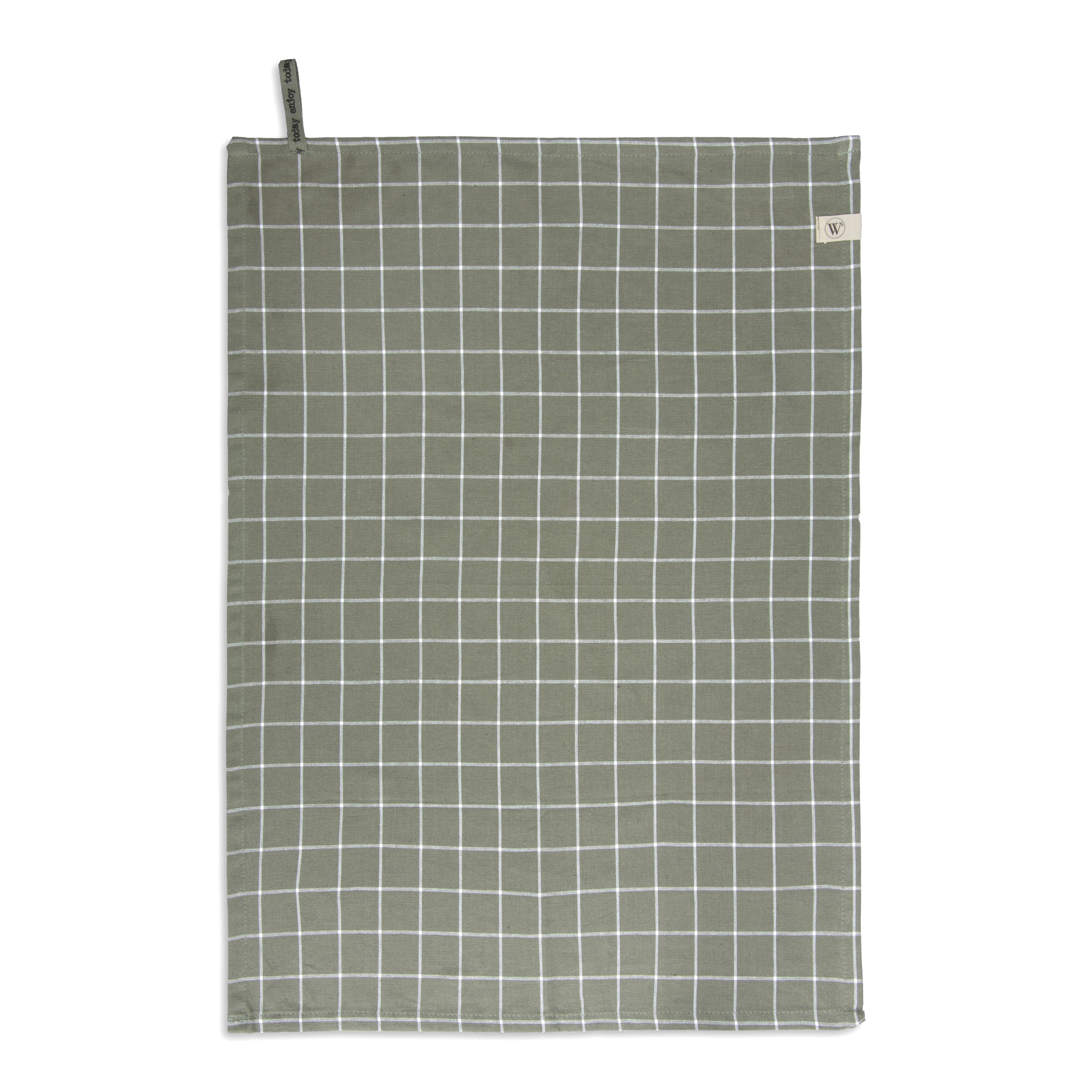 Walra Dry with Cubes Uni Keuken- en Theedoekset 3 st. - Groen