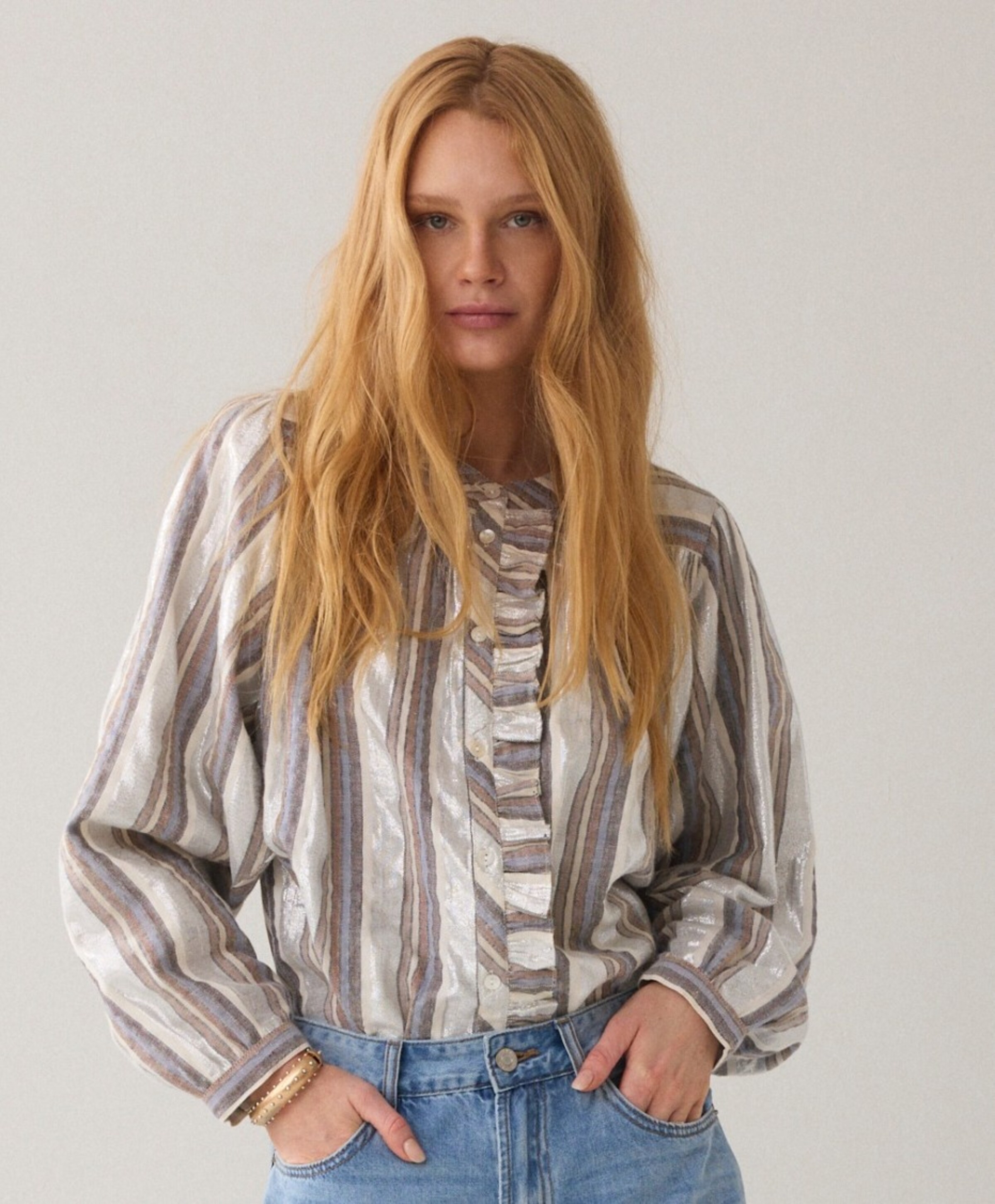 Summum Woman Dames blouse beige