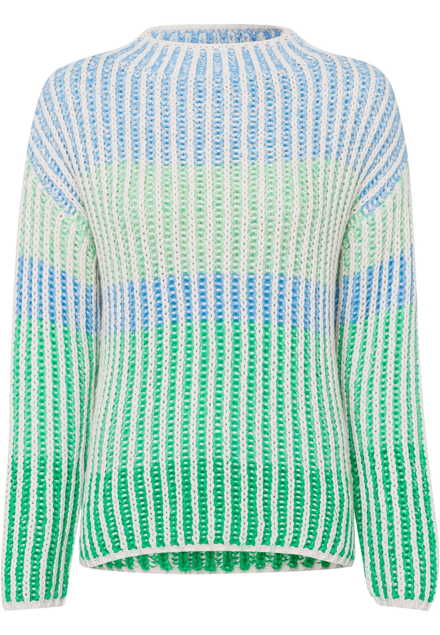 zero| Damen Grobstrickpullover mit Streifen