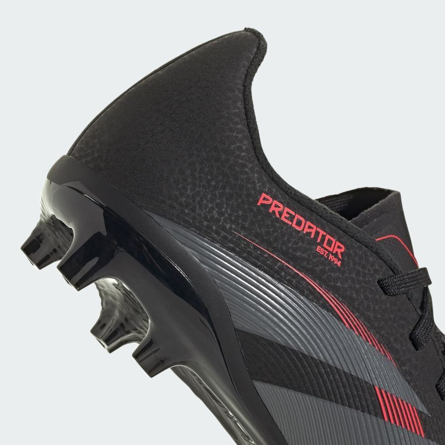 adidas Predator League FG/AG Stealth Victory - Noir/Gris/Lucid Red Enfant