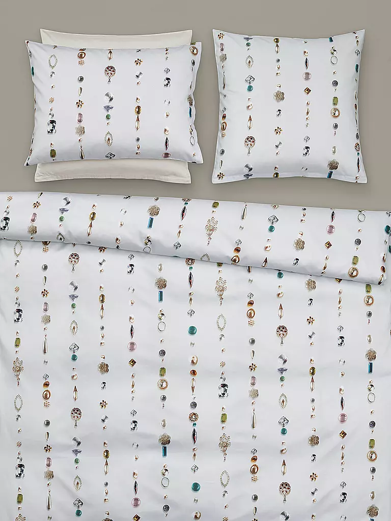 CHRISTIAN FISCHBACHER Satin Deckenbezug Bijoux 140x200cm Juwelen bunt