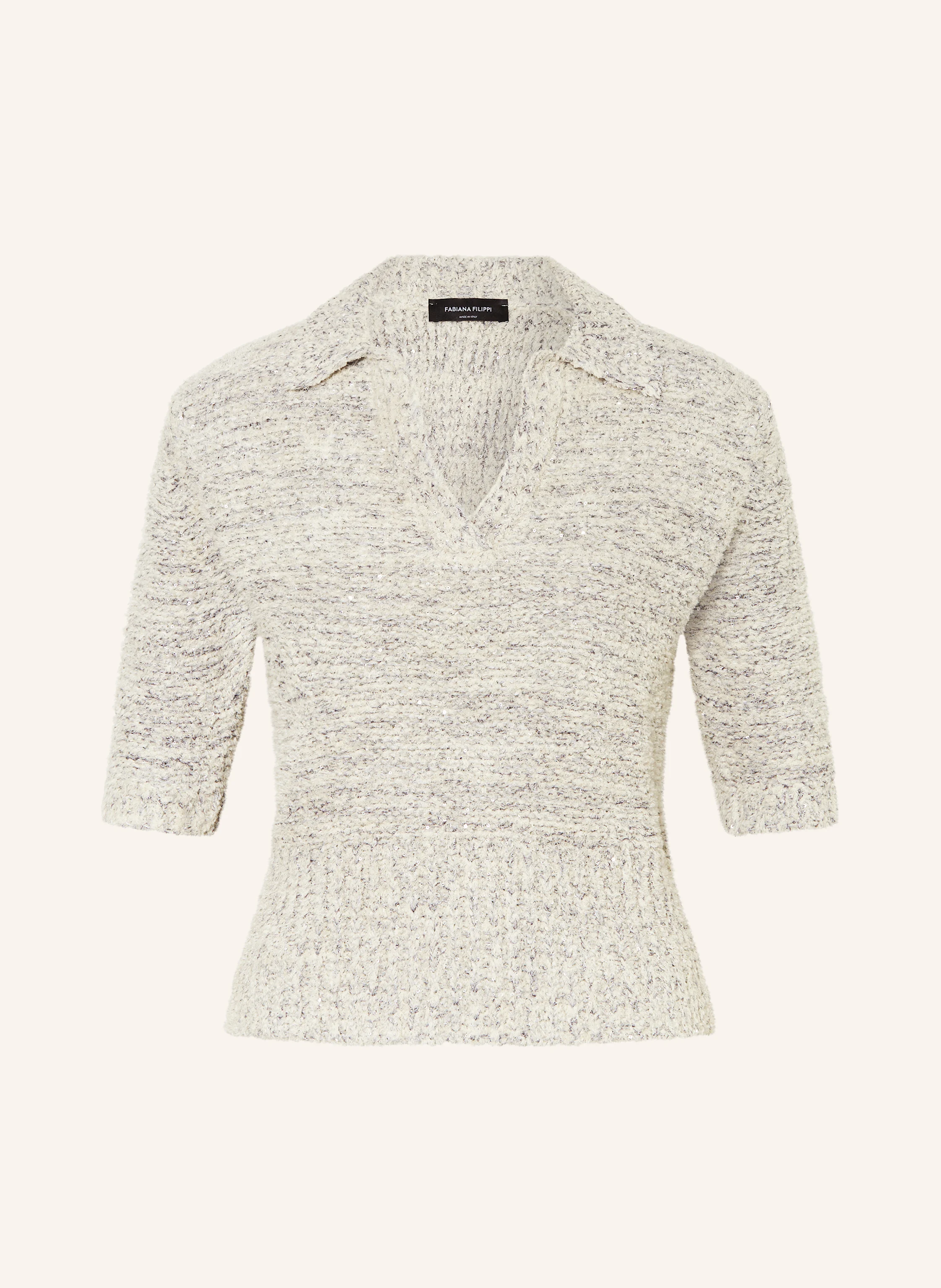 FABIANA FILIPPI Strickshirt mit Schmucksteinen