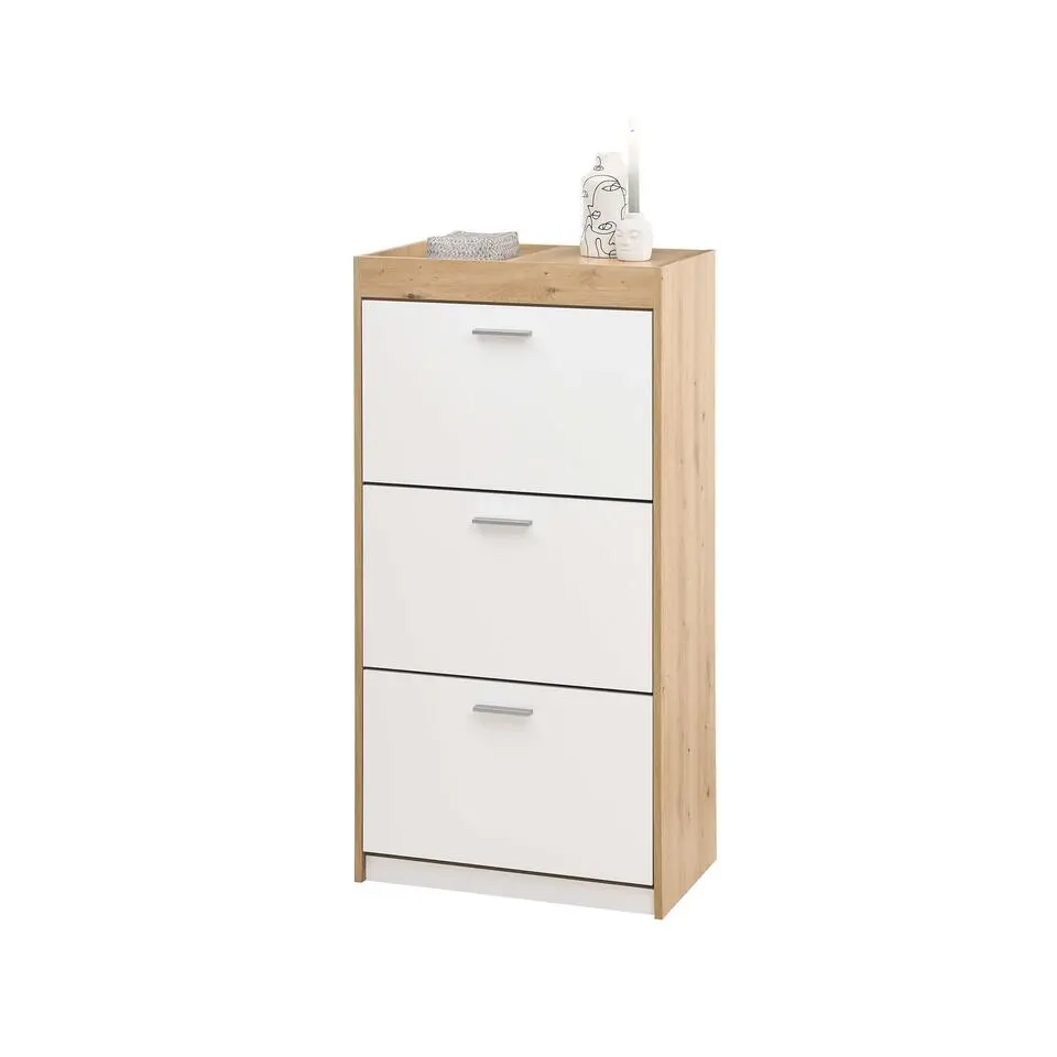 Emob Schoenenkast Paris - 64 x 38 x 126 cm - Wit