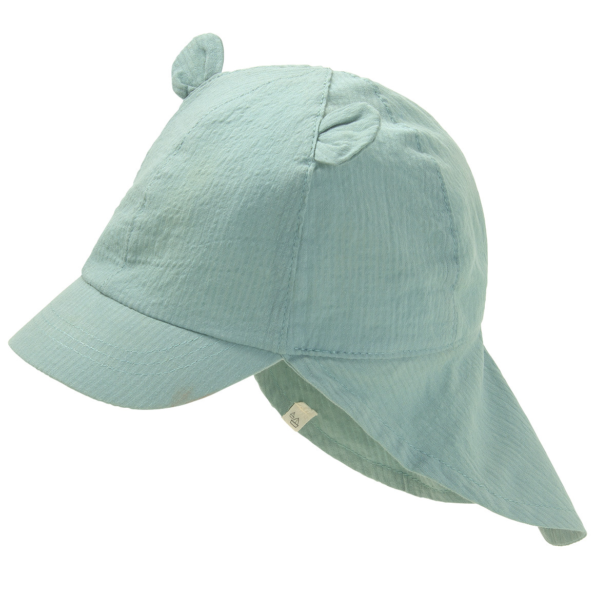 Topomini Baby Nackenkappe mit Öhrchen salbei