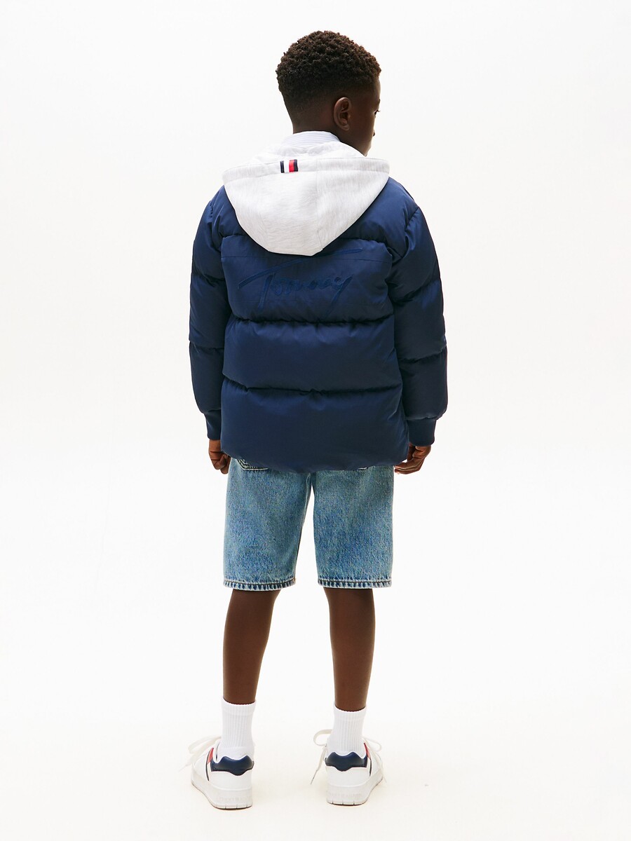 TOMMY HILFIGER<br>Jaqueta de plumas com capuz removível