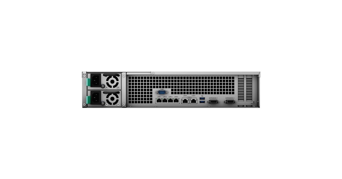 SynologyRackStation RS3621xs+ nas  (Zwart/grijs, 4x 1 GbE LAN, 2x 10 GbE LAN, USB 3.0)