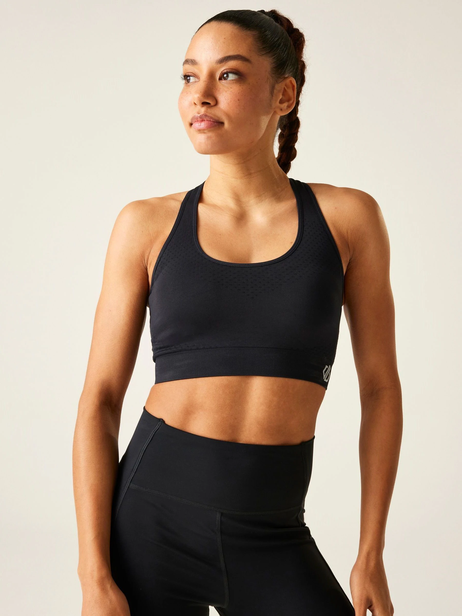 Zwart - Dare 2b Don't Sweat It II sportbeha voor dames