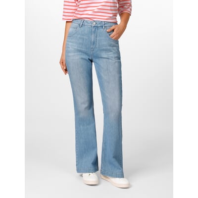 Damenjeans Flared, Mittelblau