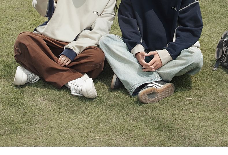 Really Point - Unisex ronde hals, lettergeborduurd, oversized trui