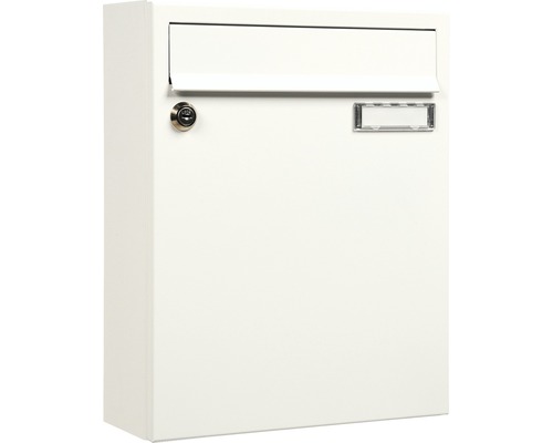 MEFA brievenbus, gepoedercoat staal, BxHxD 260/330/110 Sonata, wit