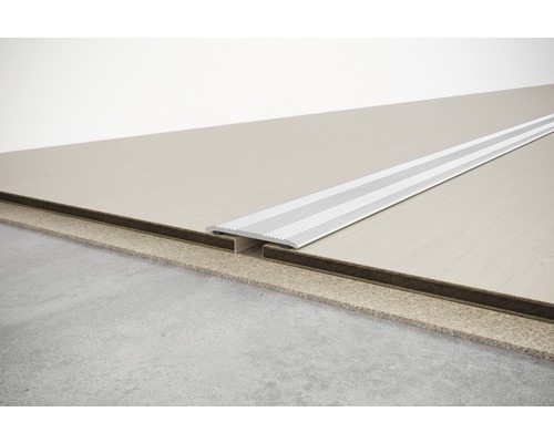 SKANDOR overgangsprofiel, zilver geanodiseerd, zelfklevend, 2x28x900 mm