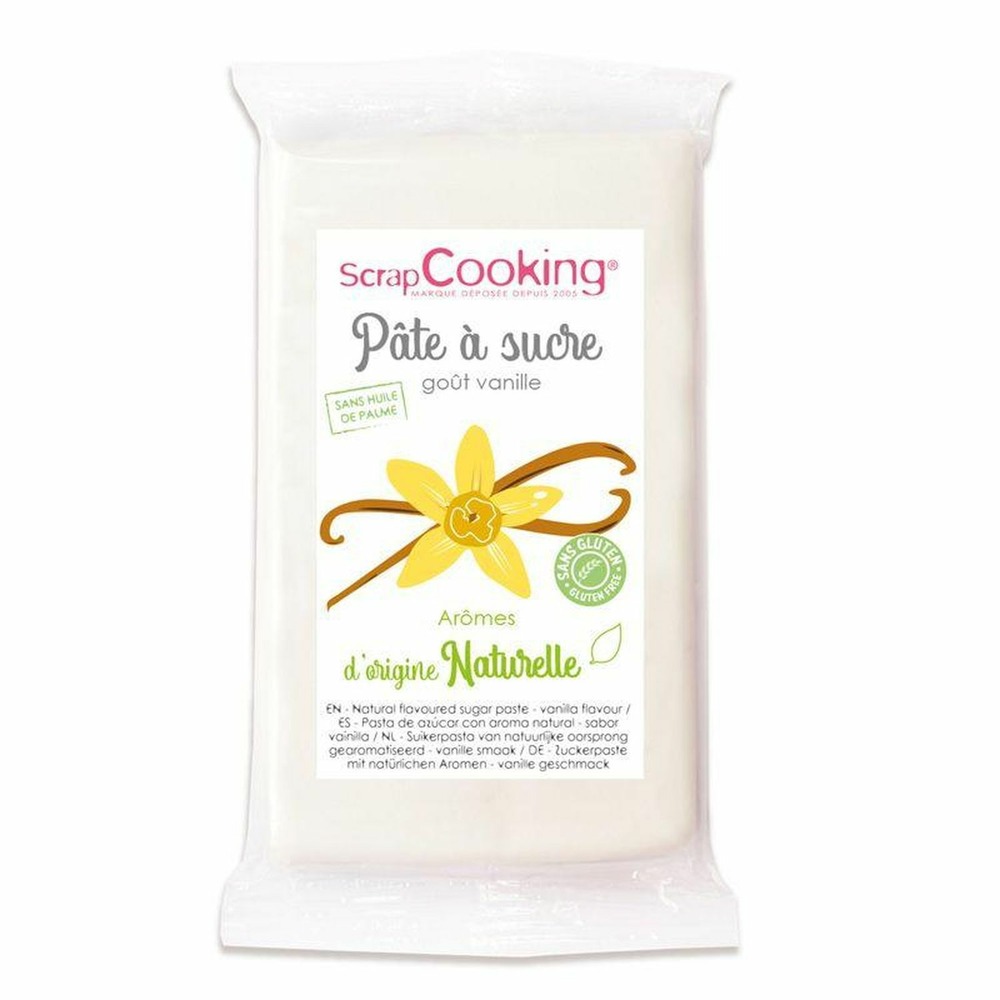 Pâte à sucre blanche goût vanille d'origine naturelle 750 g