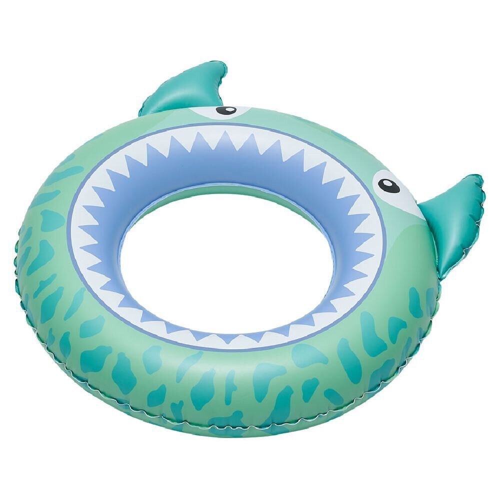 Bouée gonflable enfant requin bleu et vert Ø60cm
