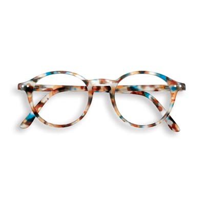 +1.50 Blue Tortoise Circular Reading Glasses: Izipizi