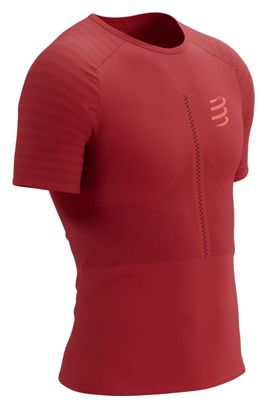 Maillot manches courtes Compressport Racing Rouge