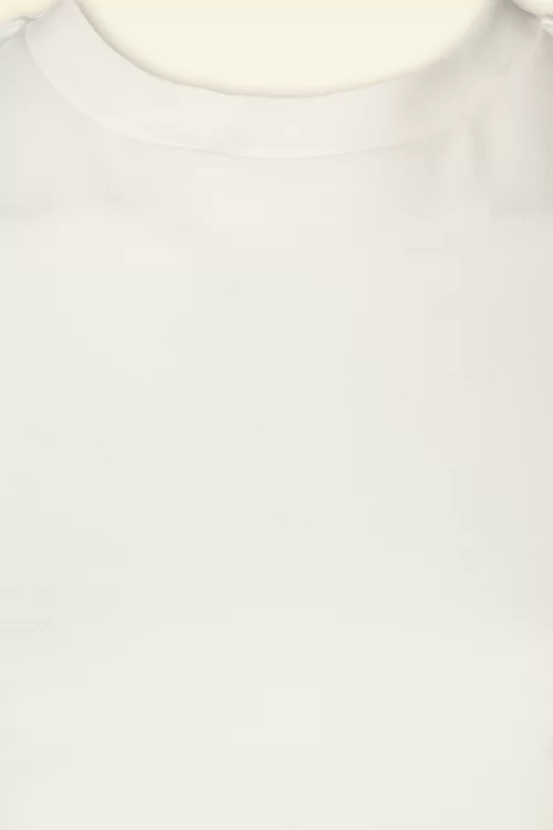 Vixen Long sleeve jersey top in wit