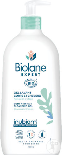 Biolane Expert Gel Lavant Corps Et Cheveux Bio Toutes Peaux Flacon-Pompe 500ml