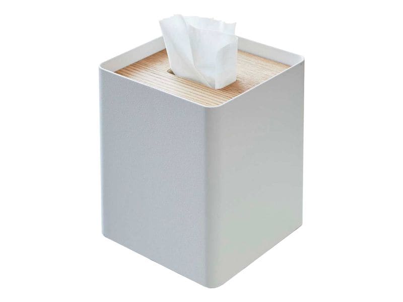 Yamazaki Kosmetiktuchbox Rin Weiss Quadratische Taschentuchbox