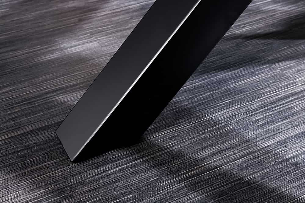 Massivholz Esstisch MAMMUT 200cm braun Sheesham schwarzes Gestell Baumkante stone finish