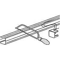 Rail pour store californien Madeco blanc ouverture latérale 200 cm