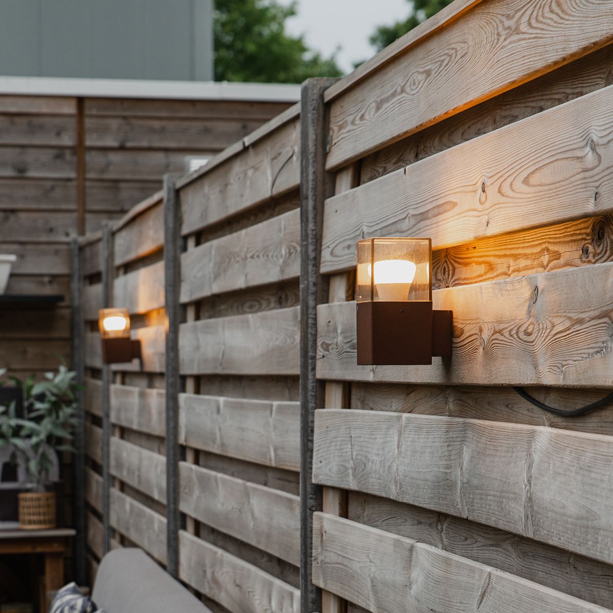 Industriële buiten wandlamp roestbruin IP44 - Denmark