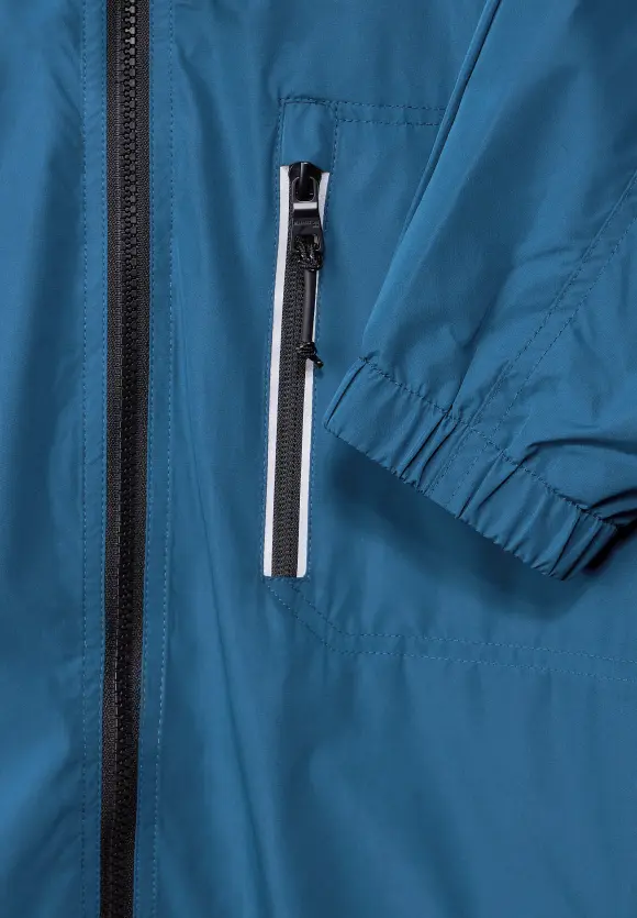 Windbreaker in Unifarbe - pacific blue