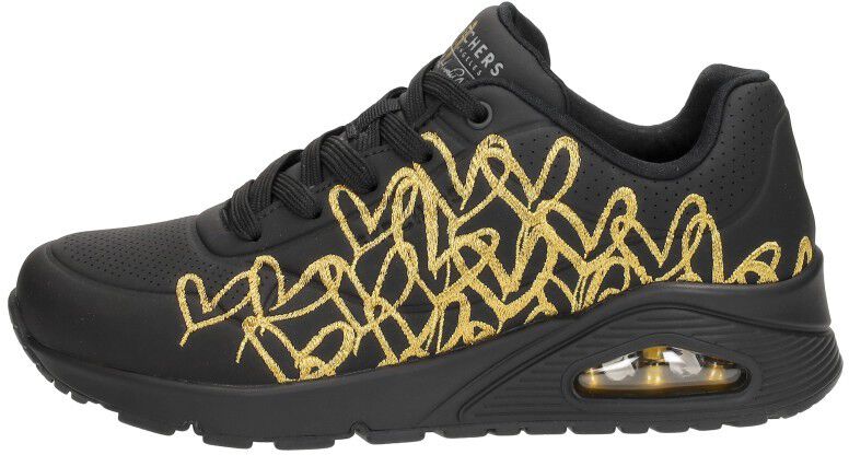 Skechers Uno-Golden Heart zwart