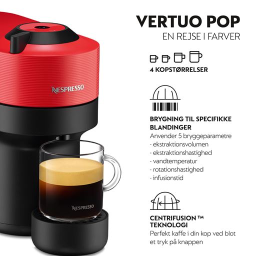 Nespresso Vertuo Pop Kaffemaskine, Spicy Red