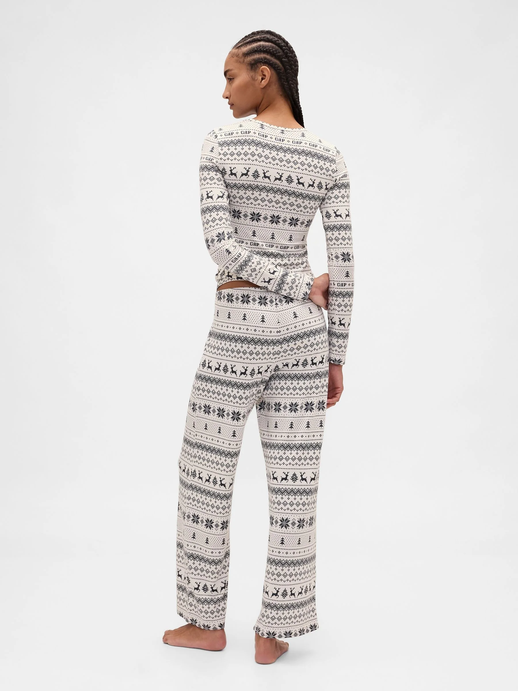Wit - Gap - Kerstpyjama met fairislemotief