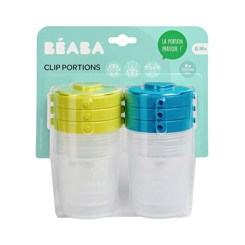 Set de 6 pots de conservation Clip 250ml - Ecru