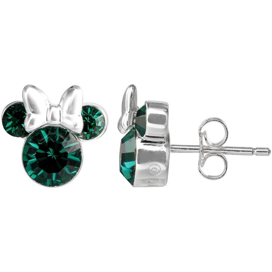 Kinder-Ohrringe Geburtsstein Mai Grün 925 Silber green