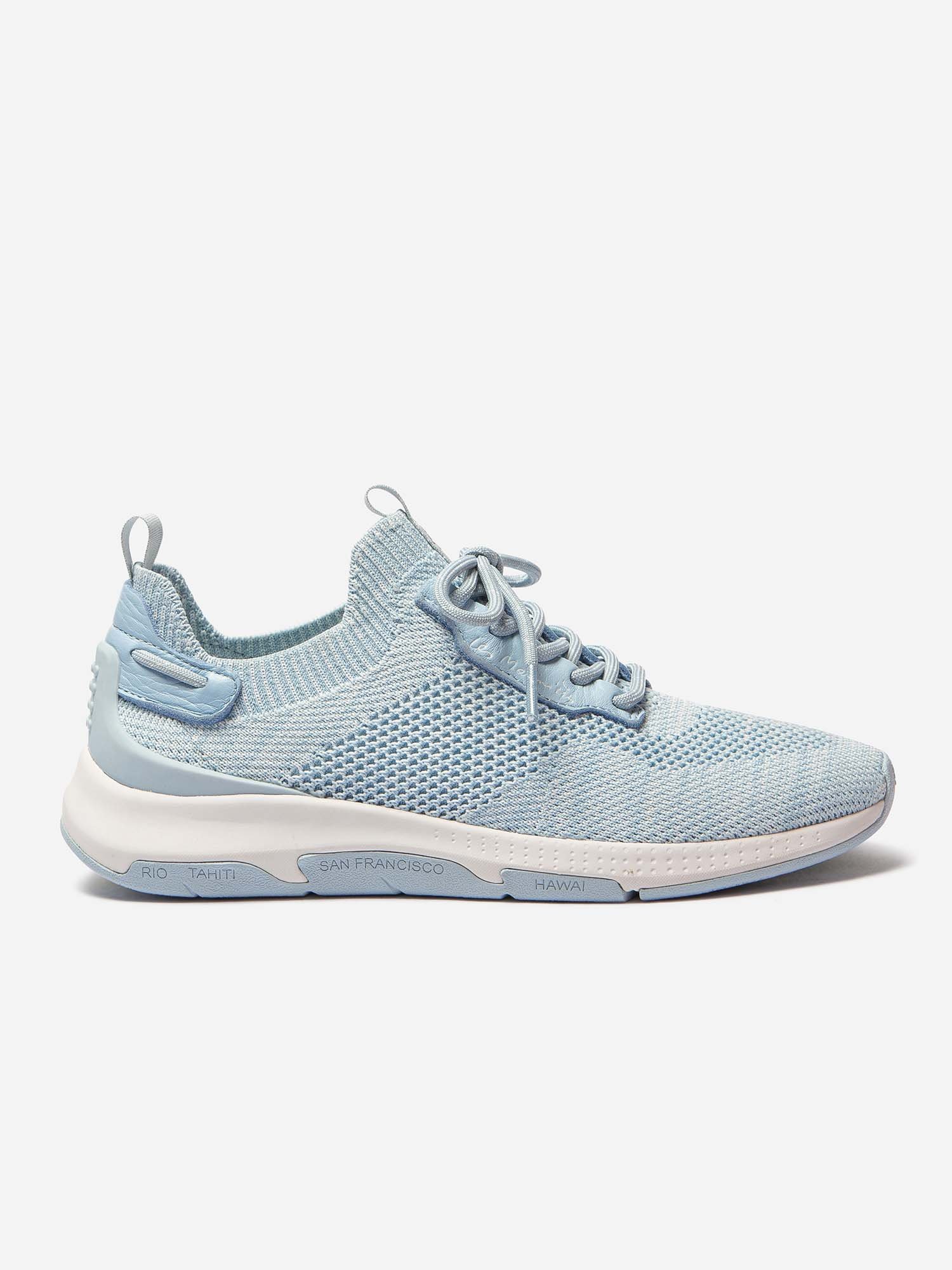 Baskets Femme Confort Textile Recyclé Bleu Ciel