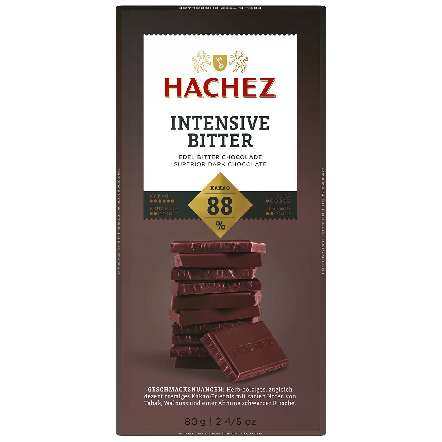 Hachez Tafelschokolade Intensive Bitter 88% Kakao 80g MHD:30.8.26