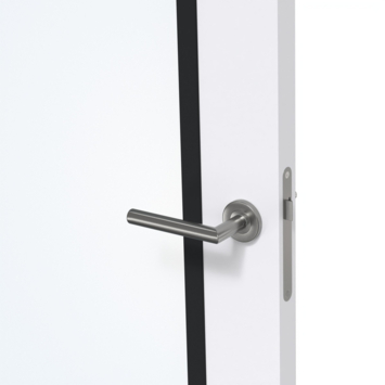 Arne & Bodil binnendeur ABD500 blank glas - extra wit afgelakt - glaslat diep zwart